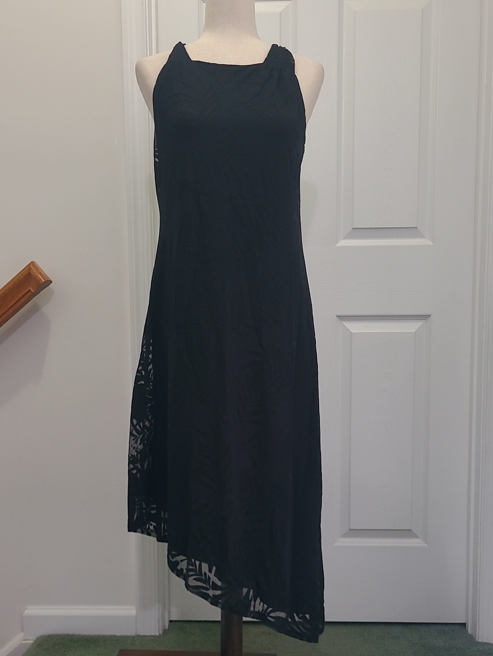 Jennnifer Lopez Black Asymmetrical Halter Dress - Classic Women's Evening Dress
